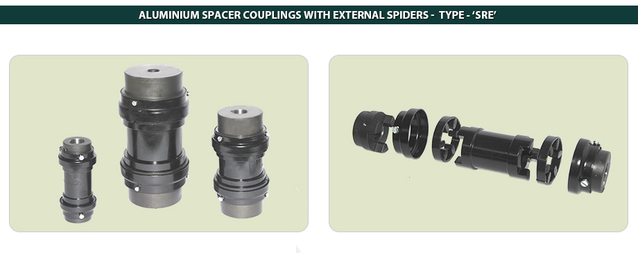 Aluminium Spacer Couplings With External Spider